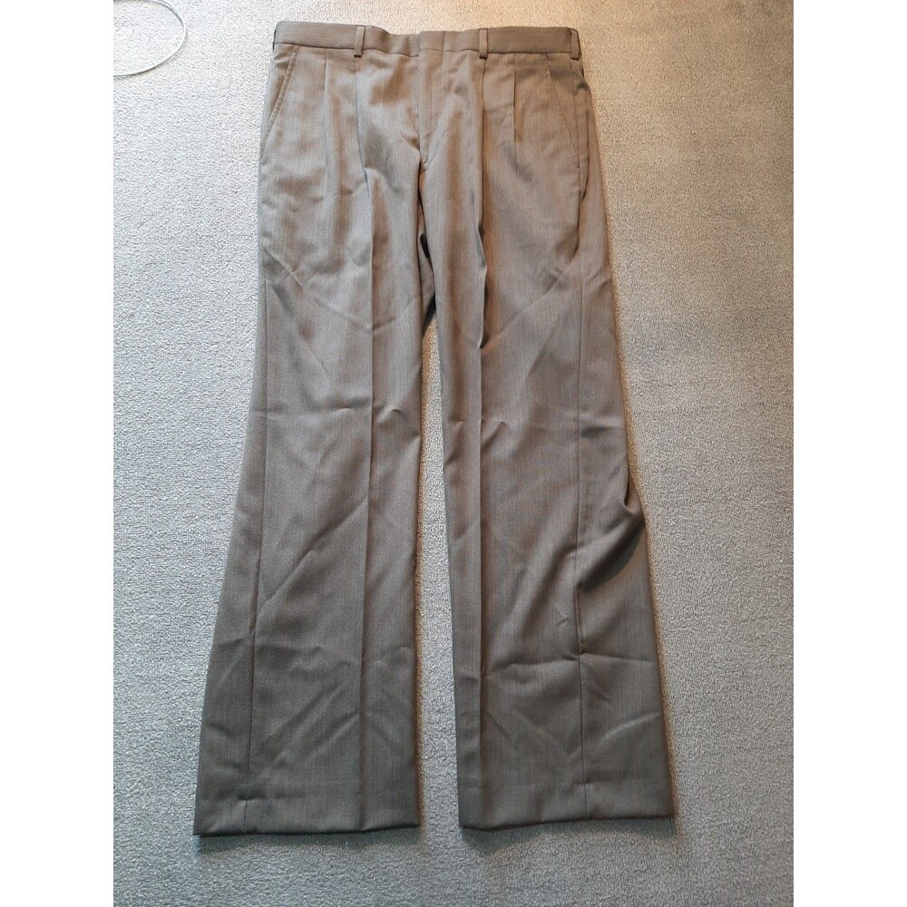 TOWNCRAFT Mens Dress Pants Gray 34 x 30